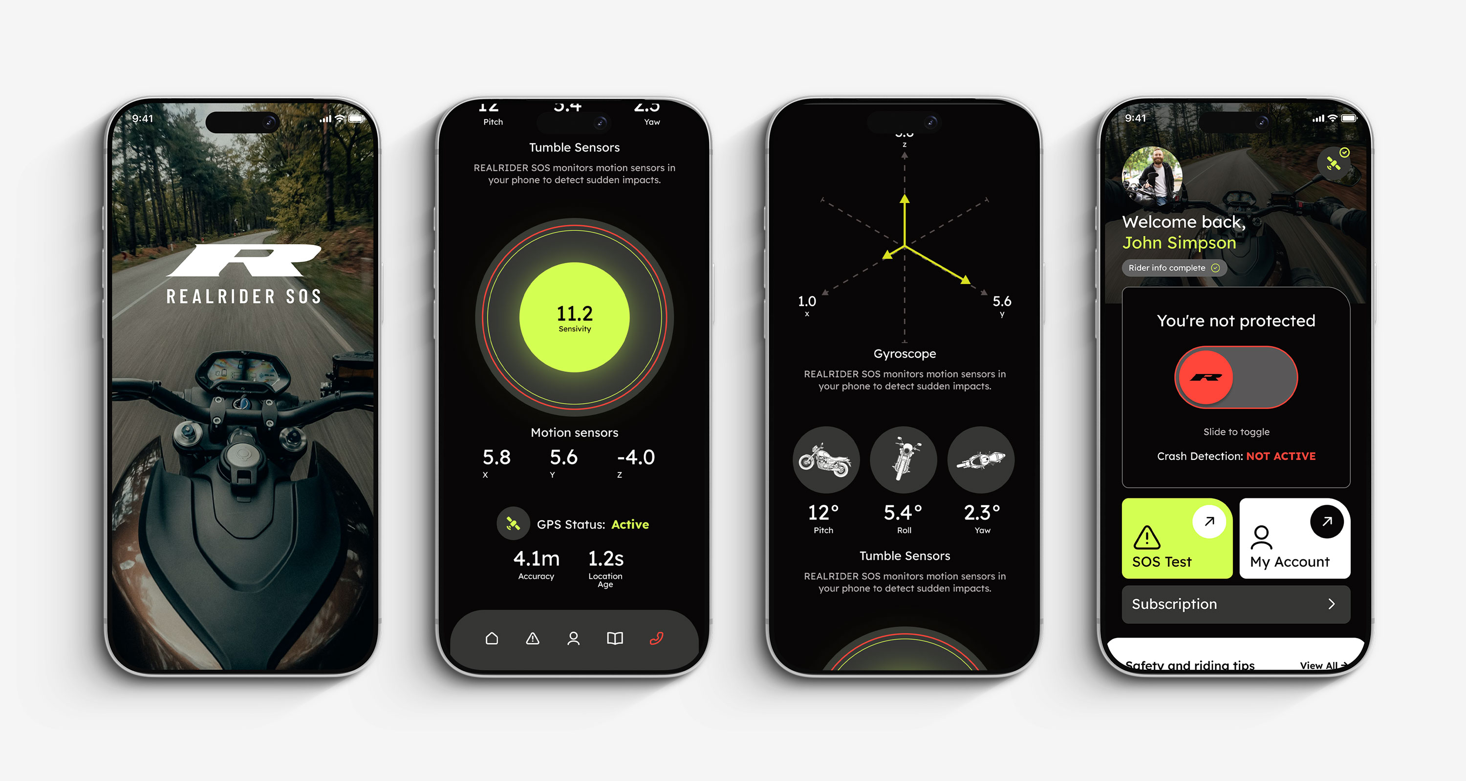 REALRIDER SOS mobile app