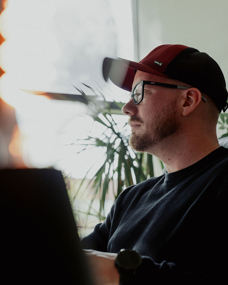David Haigh working at Beatnik Studio
